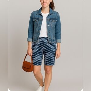 Laundry By Shelli Segal Black & White Polka Dot Women's Bermuda Shorts, Size 4